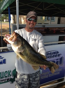 James Caldemeyer with an over weighed in at Bass'N'Bucks